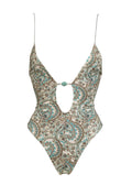 Sexy Women's Deep V Plunge One Piece Swimsuit