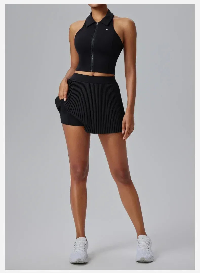 Floral Discount Sports Skirt for Women Quick-drying Badminton Tennis Trousers Skirt Fitness Half-body Pleated Skirt Shorts