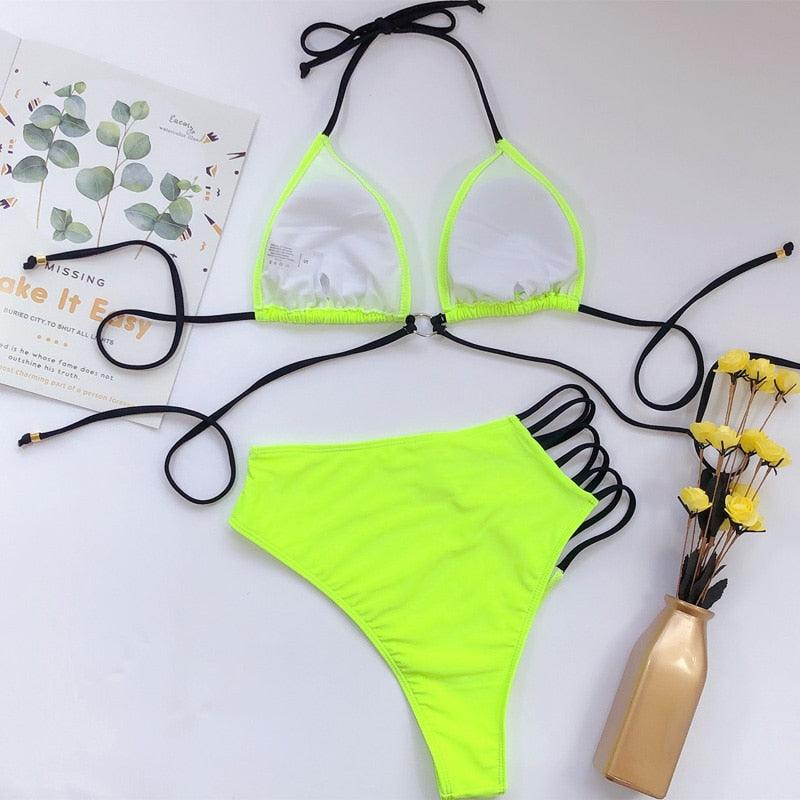 Women High Waist Bikini Swimsuit